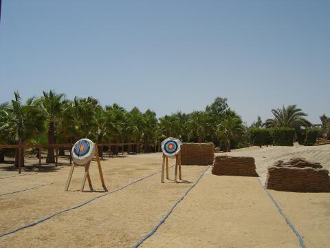 Blick auf die Zielscheiben