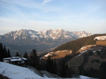 Der Wilde Kaiser von Hochs&ouml;ll aus