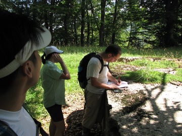 Markus beim Errechnen der End-Koordinaten