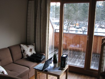 Die Wohnecke in unserem recht luxuri&ouml;sen Zimmer