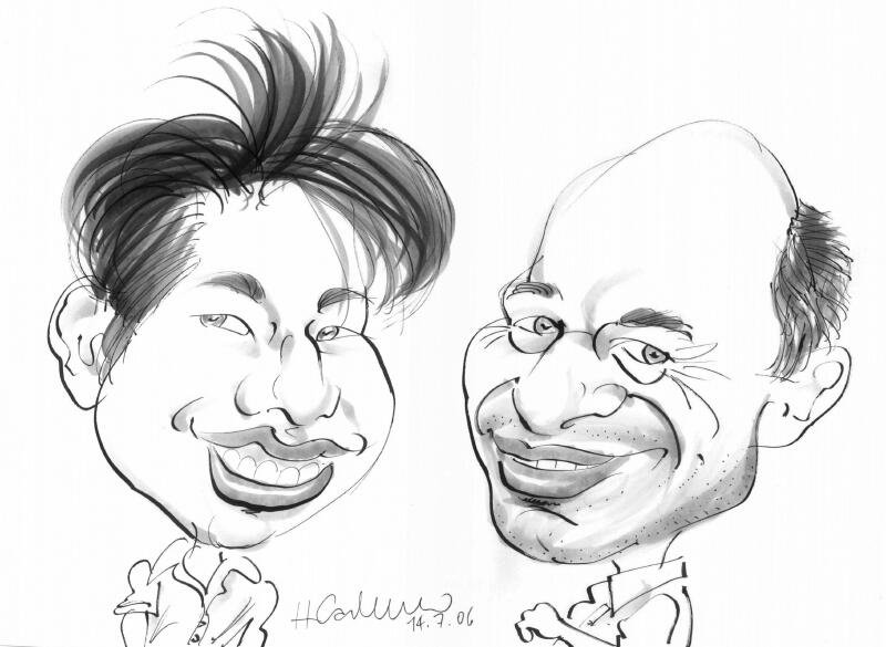 Karikatur anl?slich Natalya+Stefan's Geburtstag